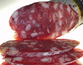 Salame Colonia etiqueta Negra Flia. Grión natural c/ piel